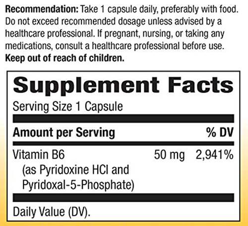 Vitamin B-6 50 mg - 100 kapsula