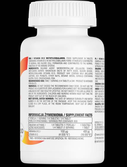 Vitamin B12/metilkobalamin 400 mcg 200 tableta