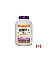 Vitamin C 500 mg tablete za žvakanje - Vitamin C 500 mg, 300 tableta za žvakanje <tc>Webber Naturals</tc>