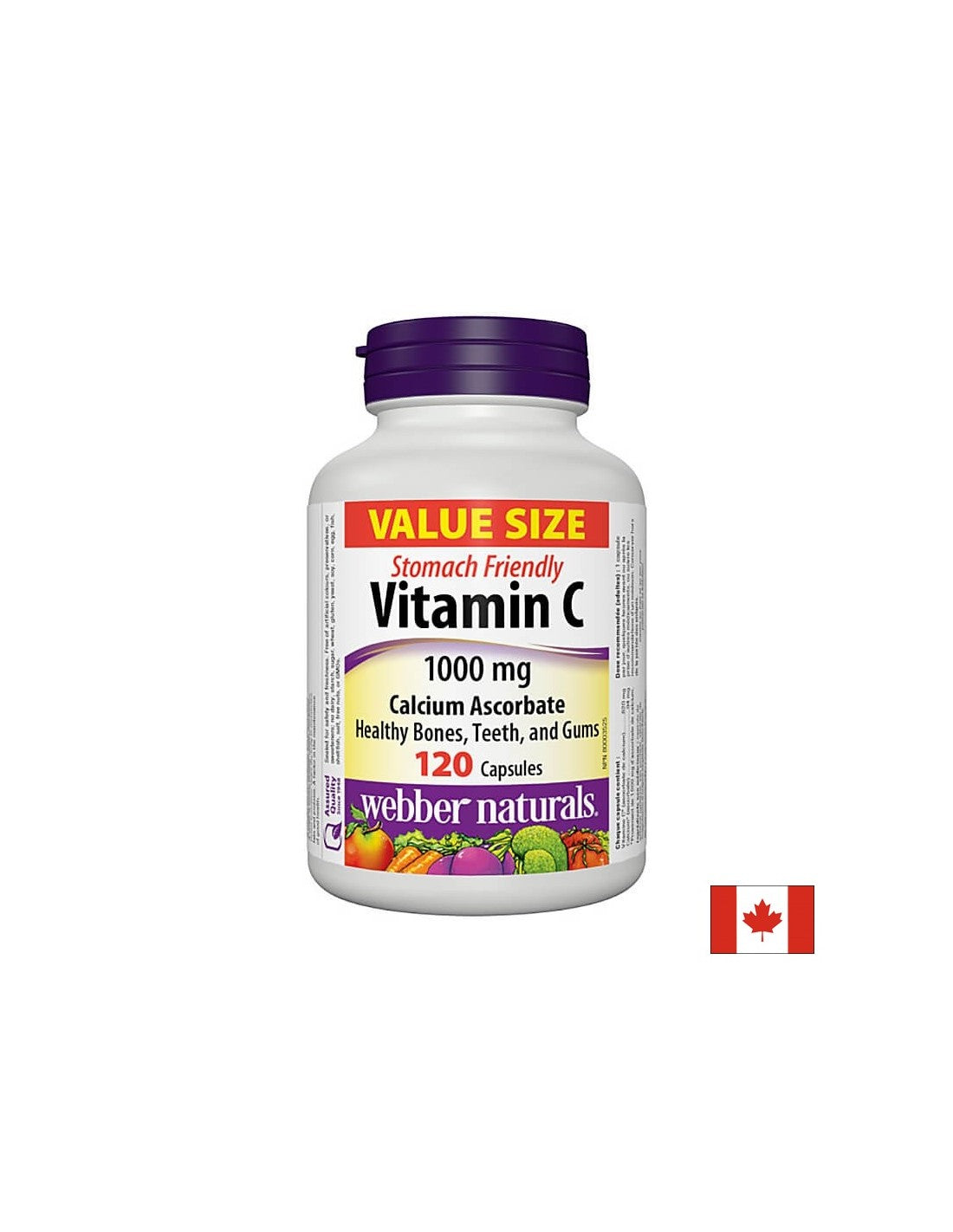 Vitamin C kalcijev askorbat - Vitamin C (kalcijev askorbat) 1000 mg, 120 kapsula <tc>Webber Naturals</tc>
