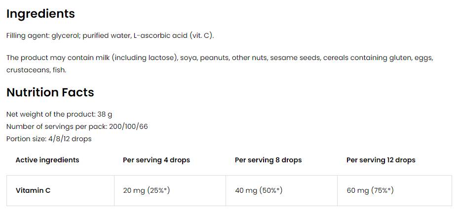 Vitamin C kapi | za djecu 30 ml