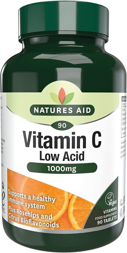 Vitamin C s niskom kiselošću (Vitamin C Low Acid) 1000mg 90 tableta NaturesAid