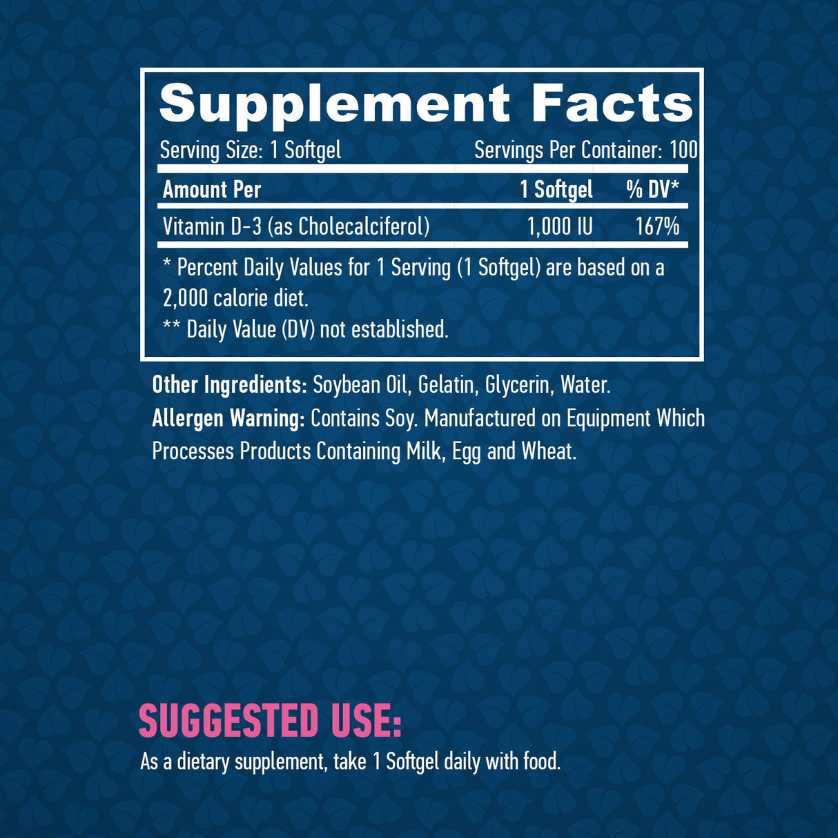 Vitamin D-3/1000 IU/100 mekih gelova