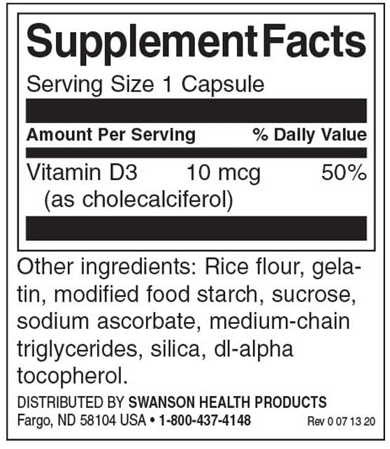 Vitamin D-3 400 IU - 250 kapsula