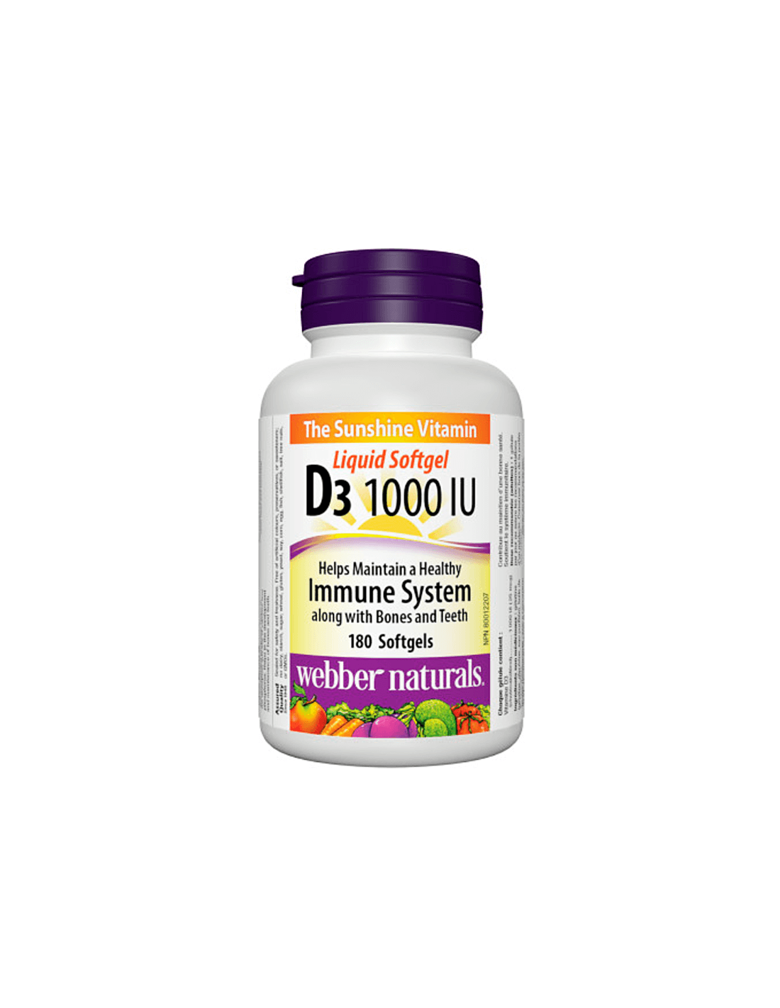 Vitamin D3 1000 IU - Vitamin D3, 180 mekih kapsula