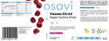 Vitamin D3 400 IU + K2 75 mcg | Veganske gumene kapi - 60 bombona