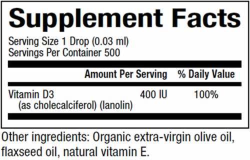Vitamin D3 400 IU za djecu - Tekućina 15 ml