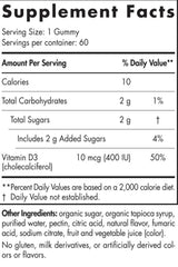 Vitamin D3 Gummies Kids 400 IU - 60 žvakaćih bombona