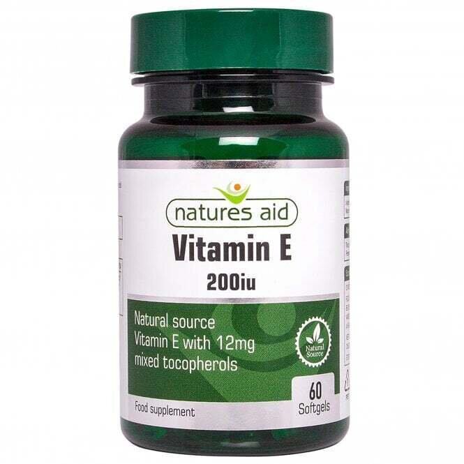 Vitamin E (Vitamin E) 200iu 60 kapsula NaturesAid