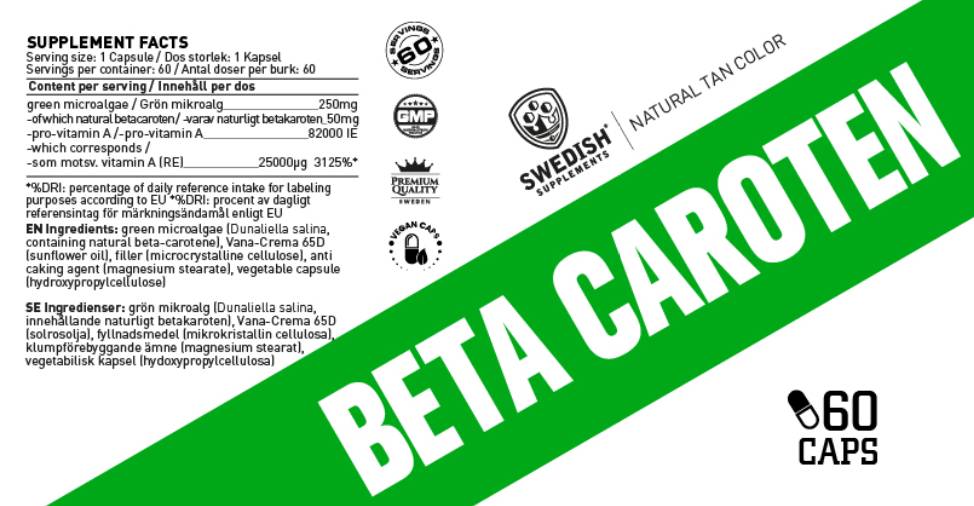 Beta karoten prirodni 25000 iu - 60 kapsula