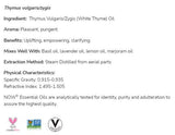 Ulje bijelog timijana | 100% Thymus Vulgaris/Zygis - 30 ml