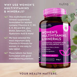 Ženski multivitamini s biotinom i hijaluronskom kiselinom 180 veganskih tableta