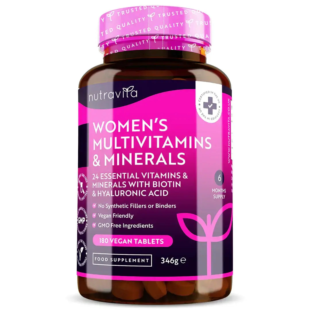 Ženski multivitamini s biotinom i hijaluronskom kiselinom 180 veganskih tableta