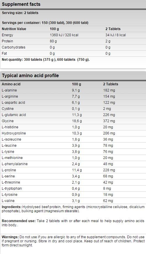 Xtreme Beef Amino - 300 tableta