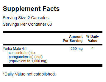 Yerba Mate (4:1) 125 mg - 120 kapsula