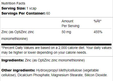Cink 50 mg | kao OptiZinc - 60 kapsula