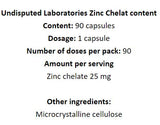 Cink kelat 25 mg - 90 kapsula
