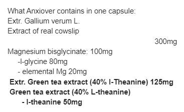 Anksiover 450 mg - 30 kapsula