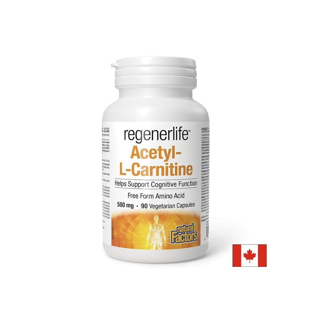 Acetil-l-karnitin regenerlife ™-energija, koncentracija i metabolička potpora, 90 kapsula