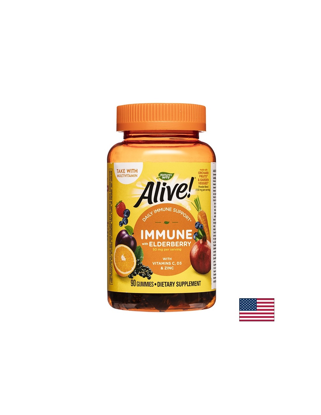 <tc>Alive</tc>! Imunološki gumeni bomboni/ <tc>Alive</tc>! Imunološka obrana x 90 Nature's Way žele tableta