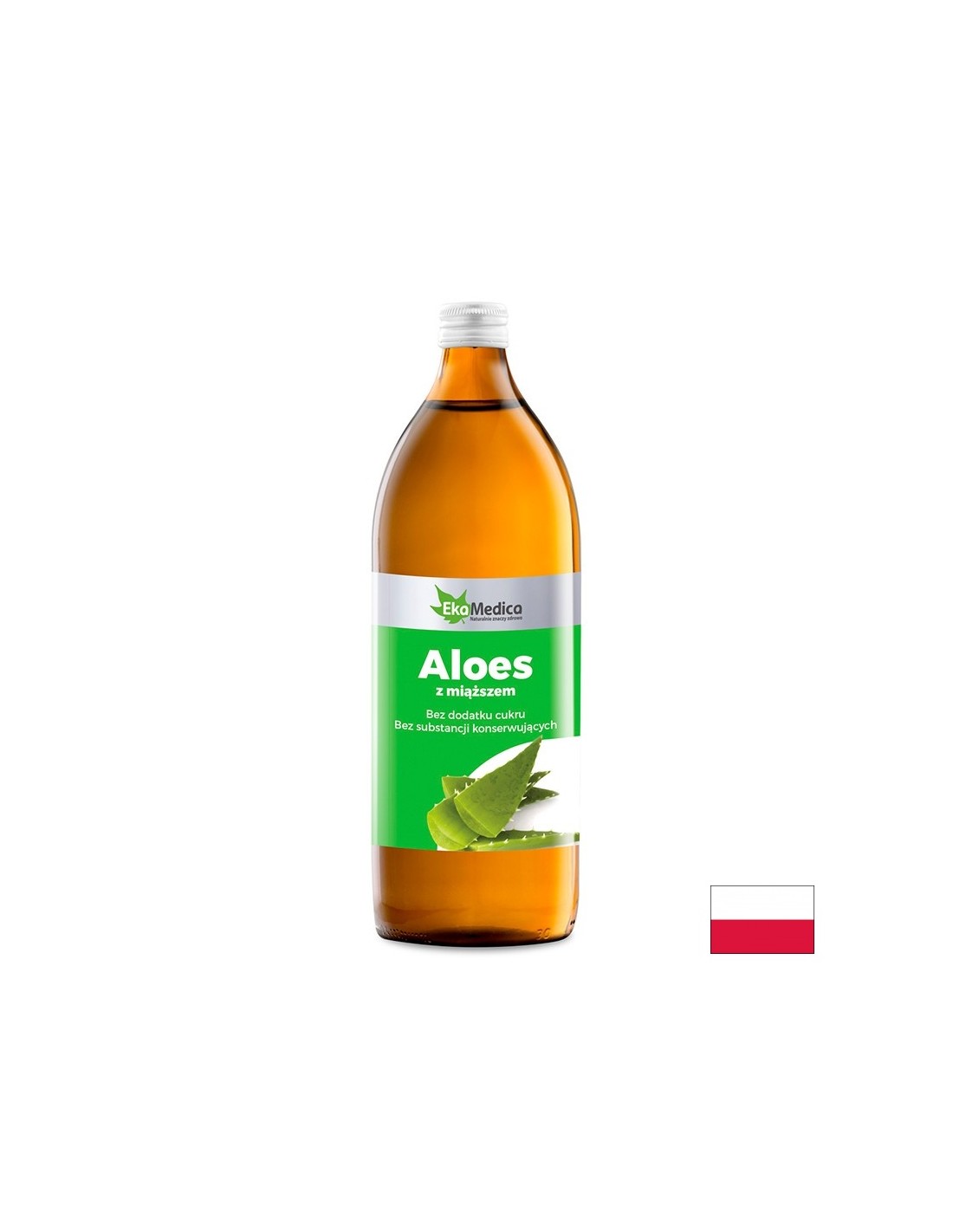 Sok aloe vere s komadima aloe, 1 l ekamedidica