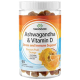 Ashwagandha Gummies s vitaminom D | Pasion Fruit Orange 60 tableta za žvakanje