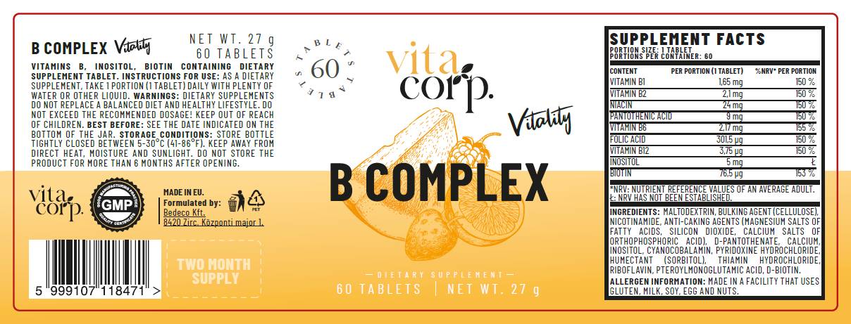 Vitamin B kompleks - 60 tableta
