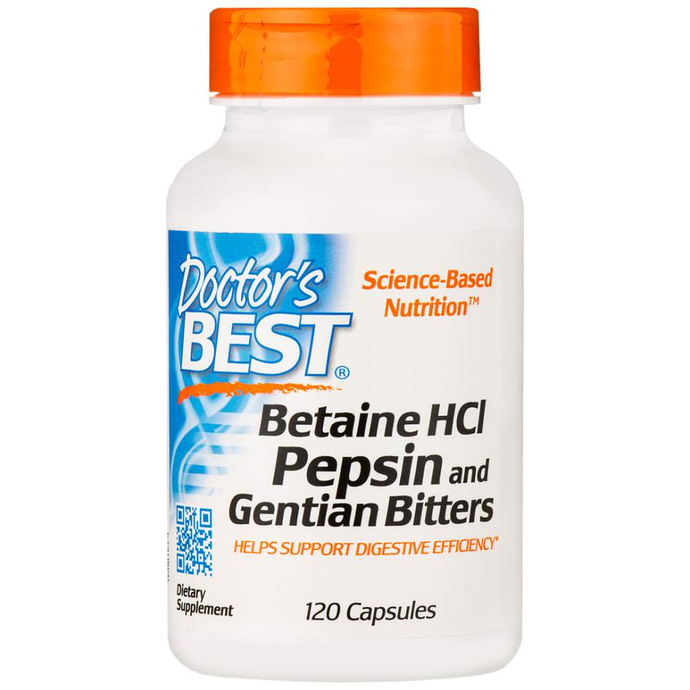 Najbolji betaine HCl 650 mg / s pepsinom i gentianom - 120 kapsula