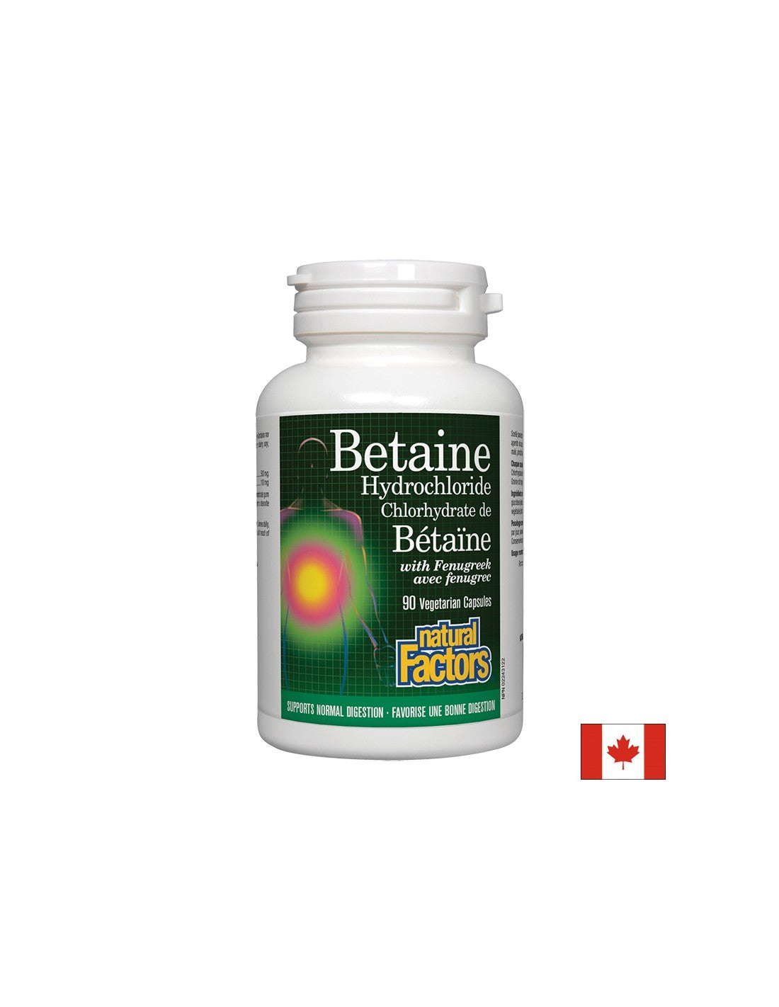 Betain hidroklorid s Fenugreek 500 mg - 90 kapsula