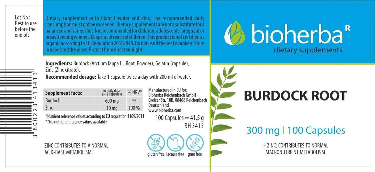 Korijen burdocka 400 mg - 100 kapsula