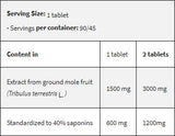 Tribulus terestris 1500 / maksimalna snaga 90 tableta