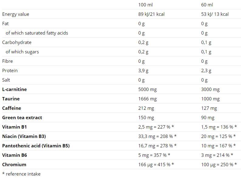 Carnitine 3000 hitac - 20 x 60 ml
