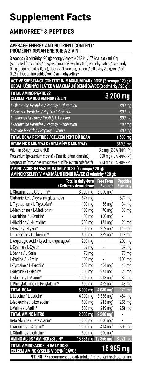 Aminofree & Peptides - 400 grama