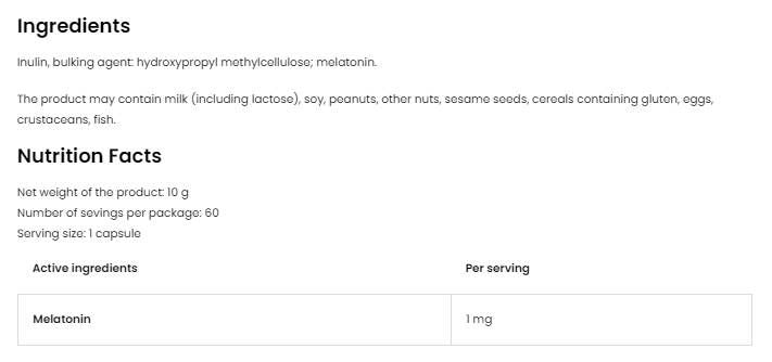 Melatonin 1 mg - 300 tableta
