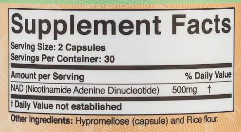 NAD+ 500 mg - 60 kapsula