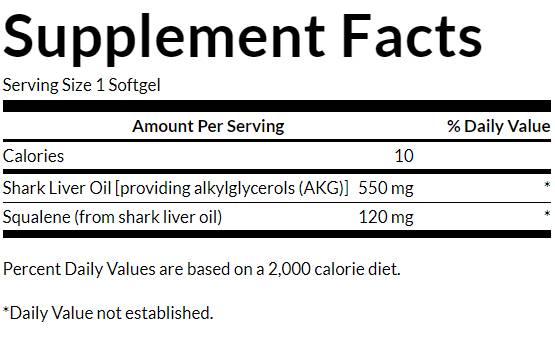 Ulje jetre morskih pasa 550 mg 60 gel kapsula