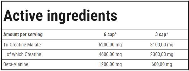 Zlatna jezgra CM3 1300 | Tri -kreatine Malate kape - 90 kapsula
