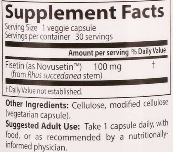 Fisetin 100 mg - 30 kapsula