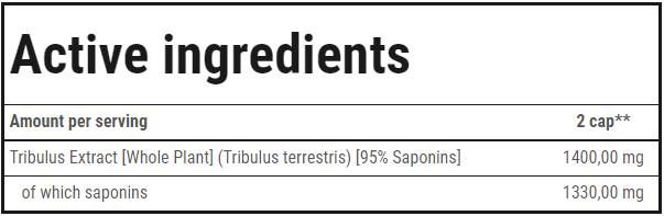 Tribulon Black - Tribulus terestris 95% | Ultimate muške formule - 120 kapsula