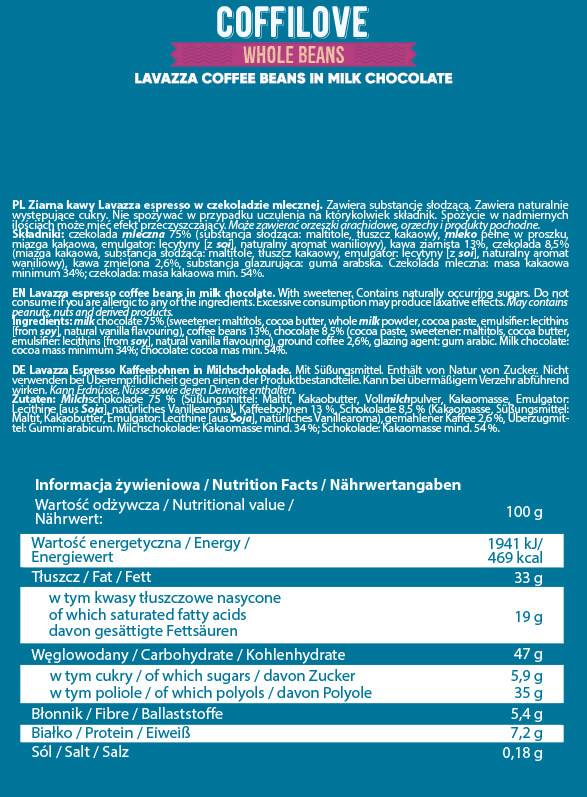 LOSSOVE | CIJELO ZNAČA ZA ARABICA KAVE U Mlijeskoj čokoladi - 300 grama