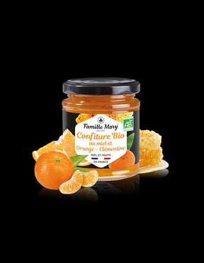 Organic jam with honey, oranges and clementines, 220 g - Nutra Best Europe