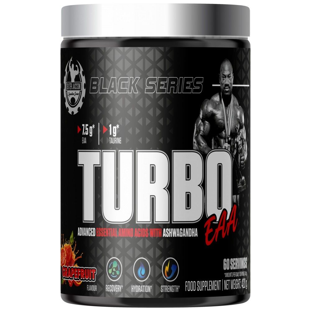 Crna serija | Turbo EAA prah ~ Esencijalne aminokiseline s taurinom - 420 grama