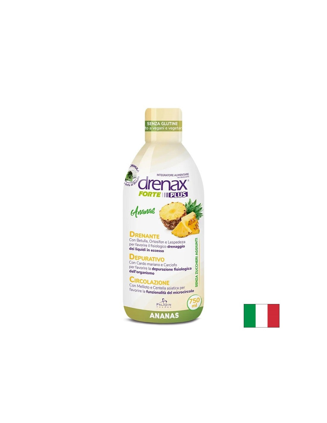 Formula za zadržavanje protiv fluida s ananasom - Drenax - Drenax® Forte Plus - biljni diuretik, 750 ml, 25 doza