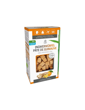 Ginger cubes Bio - For stomach ailments while on the road, ~133 pieces with orange flavor - Nutra Best Europe