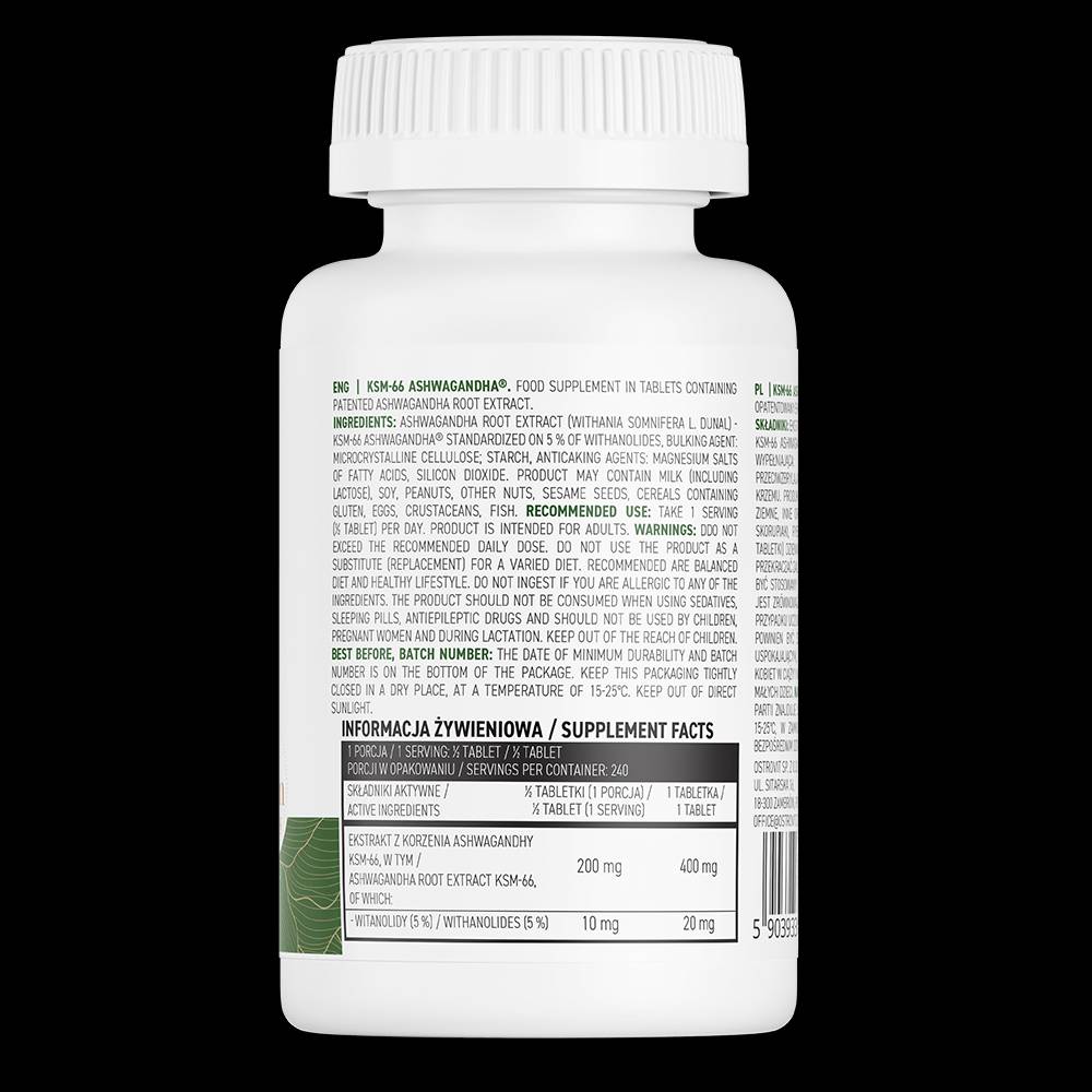 KSM-66 ASHWAGANDHA 400 mg 120 tableta