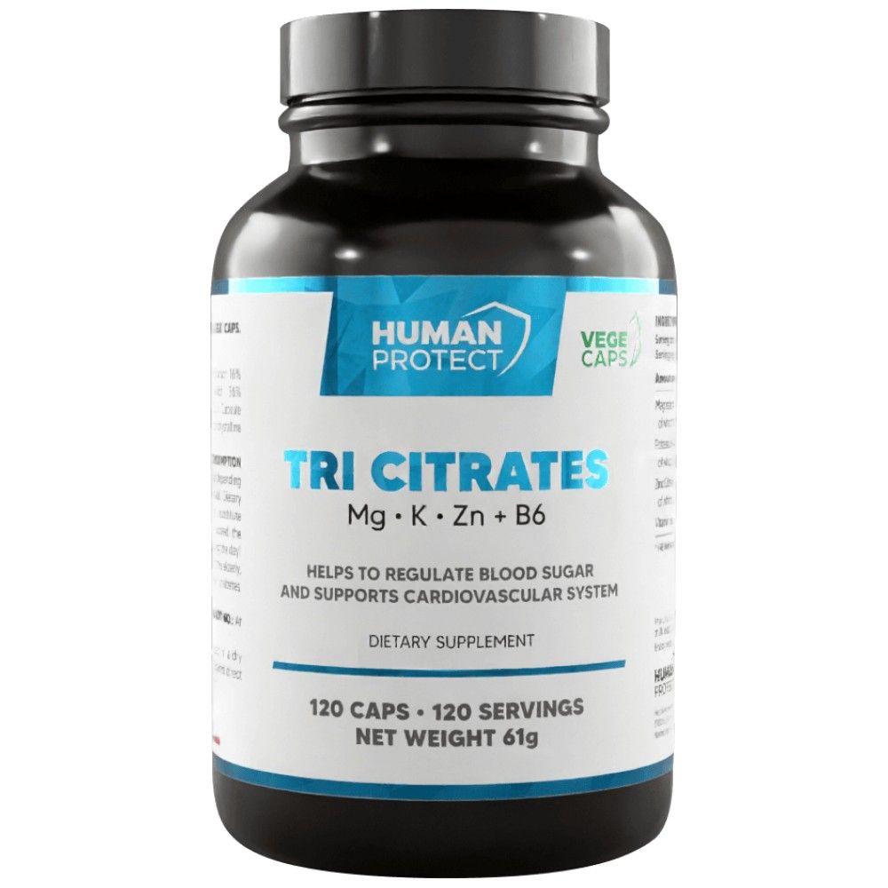 Tri Citrate | Magnezij + kalij + cink - 120 kapsula