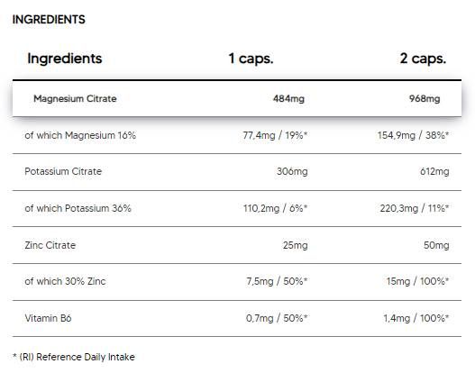 Tri Citrate | Magnezij + kalij + cink - 60 kapsula