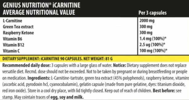 iCarnitine - 90 kapsula