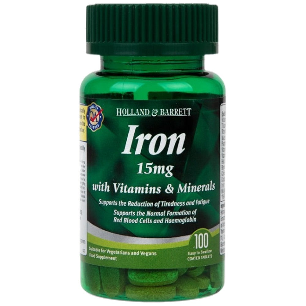 Željezo 15 mg | S vitaminima i mineralima 100 kapsula