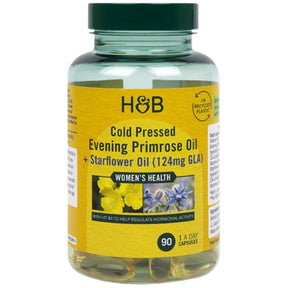 Cold Pressed Evening Primrose Oil + Starflower Oil - 90 Gel capsules - Nutra Best Europe